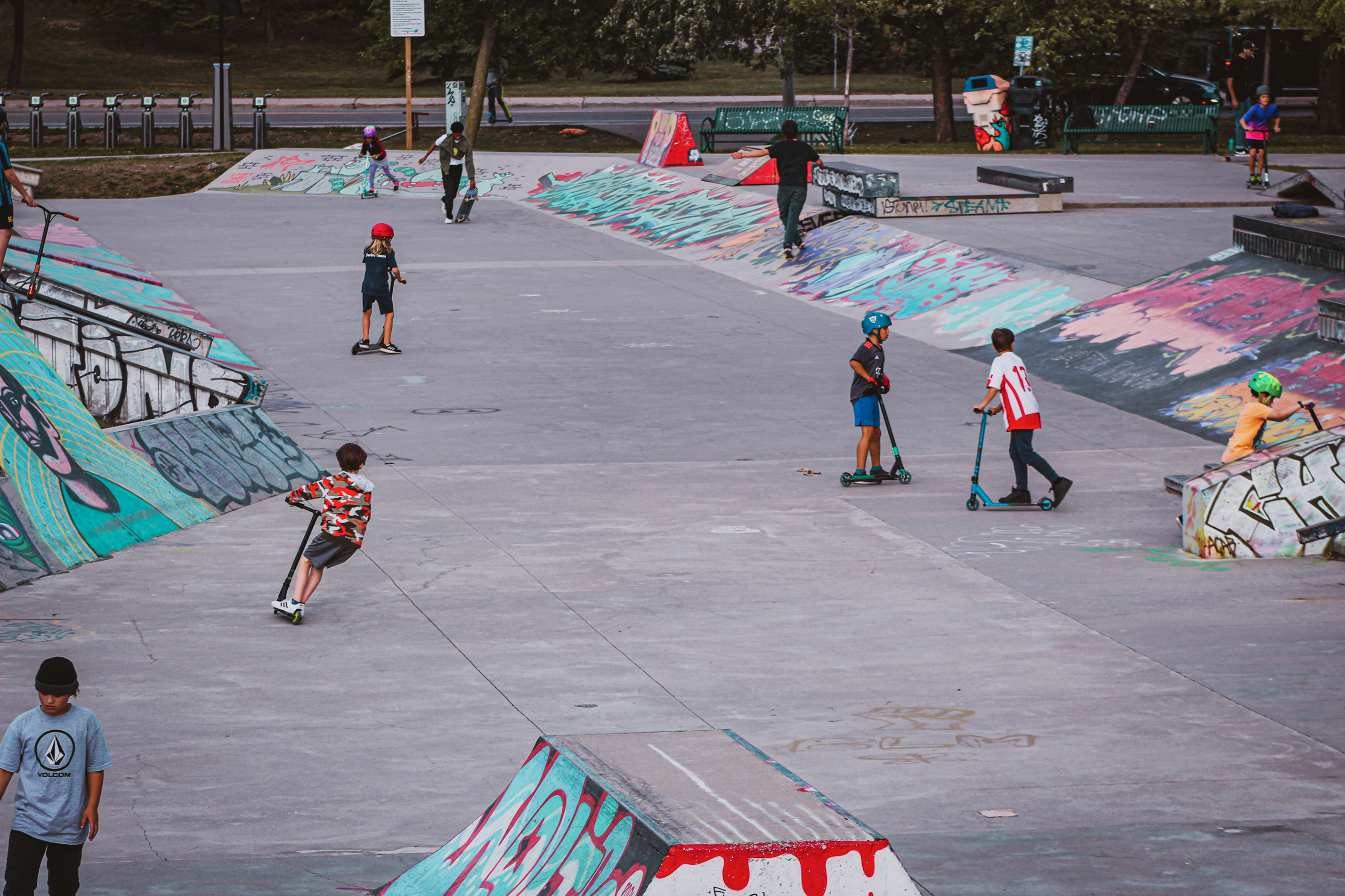 Kids at skatepark
